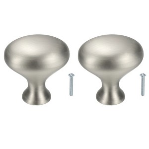 Unique Bargains Zinc Alloy Oval Dresser Cabinet Knobs 1" 2 Pcs - 1 of 4