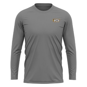 Virginia Commonwealth University Adult Sport Long Sleeve Left Chest Logo, Athletic Heather - 1 of 4