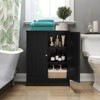 USIKEY Storage Cabinet with 2 Doors & Adjustable Shelf, Bathroom Cabinet, Armoire de Rangement for Living Room, Entryway, Home Office, Black - 2 of 4