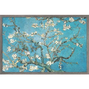 Trends International Almond Branches In Bloom by Vincent van Gogh Framed Wall Poster Prints - 1 of 4