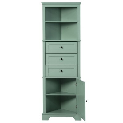 NicBex 68.9 Inch Corner Storage Cabinet,Tall Bathroom Storage Cabinet with 3 Drawers and Doors for Living Room,Office