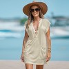 Women's Slub Knit Plunge Cover-Up Dress - Cupshe - 3 of 4