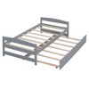 NicBex Twin Size Platform Bed 77.4" L Modern Pine Bed Frame with Twin Size Trundle for Bedroom, Guest Room, No Box Spring Required - image 3 of 4