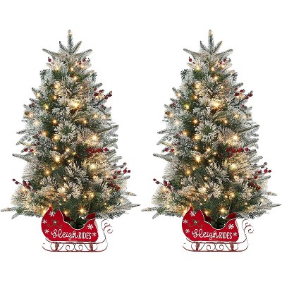 TackView Christmas Tree with Lights & 8 Mode, Pre-Lit Artificial Desktop Xmas Tree, Christmas Decoration for Home, Office Holiday Decor