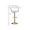 Poundex,Adjustable Height & Swivel Barstool in Faux Leather - 3 of 4