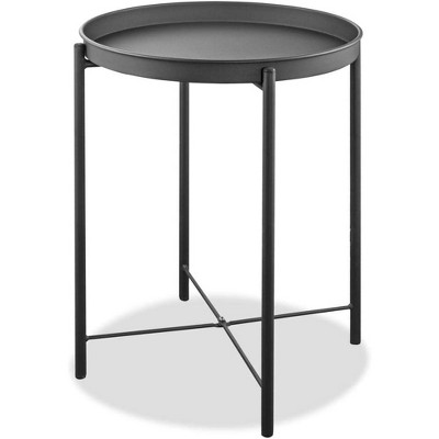 Whiteline Modern Living Drake Indoor/Outdoor Steel Side Table powder-coating finish