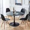 NicBex 42.12" Mid-century Round Dining Table,Kitchen Table with MDF Table Top for 4-6 Seaters,Black - 4 of 4