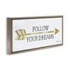 Stupell Industries Follow Your Dreams with Arrow Floating Frame Canvas Art - 2 of 4