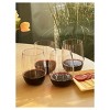 ChicFurnit Drinkware Plastic Wine Glass Set Unbreakable Tritan Hammer Design for Modern Entertaining, Clear, 2.63"*2.63"*4.38" - 3 of 4