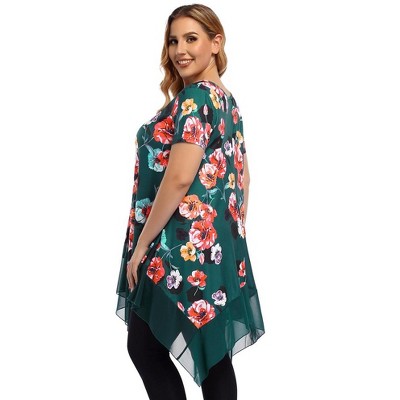 Maternity Shirt Side Button and Ruched Maternity Tunic Tops Maternity Long Sleeve T-Shirts (M,purpleRed-Long)