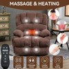 PAGED Modern Recliner Chair, Heating Massage Chair with Cup Holder, Side Pocket and USB Port, Chenille Accent Chair for Bedroom, Living Room - 2 of 4