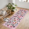 Acekool Floral Washable Rugs - Soft Non-Slip Indoor Area Rugs - 2 of 4