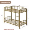 Twin Size Loft Bed w/ Stairs and Arched Guardrail, Sturdy Metal Slats Support, Space Saving, Noise Free, No Box Spring Needed - 2 of 4