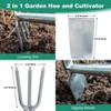 Itopfox 2-in-1 Hand Garden Hoe and Cultivator, Stainless Steel Weeding Tool with Wooden Handle for Digging, Loosening Soil, Cultivating, Planting - 4 of 4