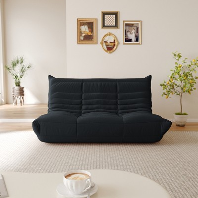 WJShome Lazy Floor Sofa, Fireside Chair,Teddy Velvet Sofa Bean Bag Couch, Lounge Togo Lazy Floor Sofa, Accent Chair , Corner Chair