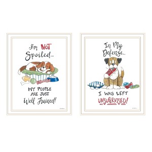 2- Piece Vignette I was Left Unsupervised! White Framed Wall Art for Living Room, Bedroom Wall Art Print for Home Decor by Deb Strain - 1 of 1