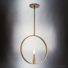 Urban Ambiance Luxury Modern Farmhouse Indoor Pendant,  15-1/2''H x 1-3/8"W x 15''D,  Aged Bronze Finish, UHP4486 - 3 of 4