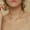 Bearfruit Jewelry Sterling Silver 18k Gold Plated Cleopatra Flat Chain Necklace - 2 of 4
