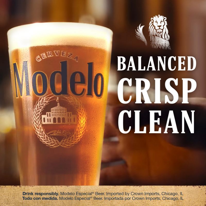 Modelo Especial Lager Beer - 3pk/24 fl oz Cans, 6 of 12