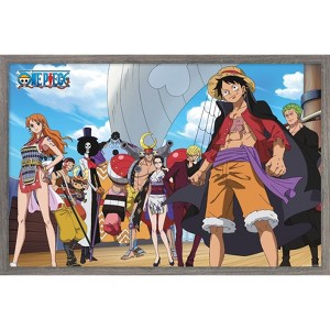 Trends International One Piece: Wano Country - Sailing Crew Framed Wall Poster Prints - 1 of 4