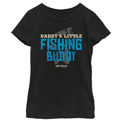 Girl's Mossy Oak Daddy's Little Fishing Buddy T-shirt - Black - Small :  Target