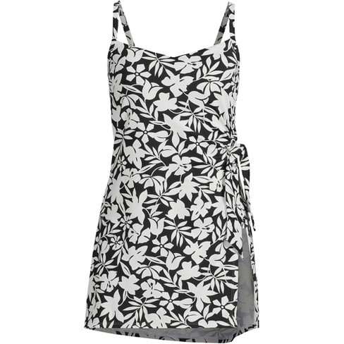  Lands' End Womens Chlorine Resistant Square Neck Tankini Top  Black Havana Floral Petite 2 : Clothing, Shoes & Jewelry