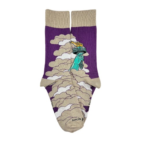 Lady Liberty Rises Above the Clouds Socks from the Sock Panda (Women's Sizes Adult Medium) - image 1 of 4