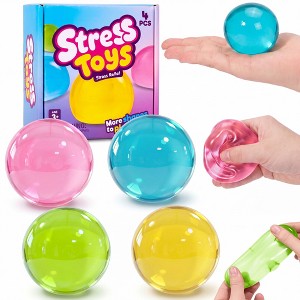 Joyfy 4Pcs Coconut Oil Stress Relief Toys, Squishy Toy, Fidget Sensory ...