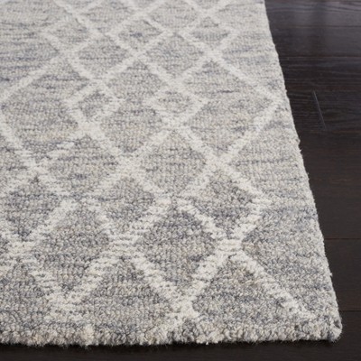 Gray Hand-Tufted Wool 4' x 6' Rectangular Area Rug