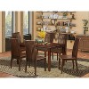 HomeStock 7-Piece Mahogany Finish Solid Wood Top Dining Table with 6 Chairs - 2 of 4