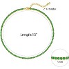 14K Gold Plated Tennis Necklace - 3mm Butterfly Rhinestone Choker for Women - 2 of 4