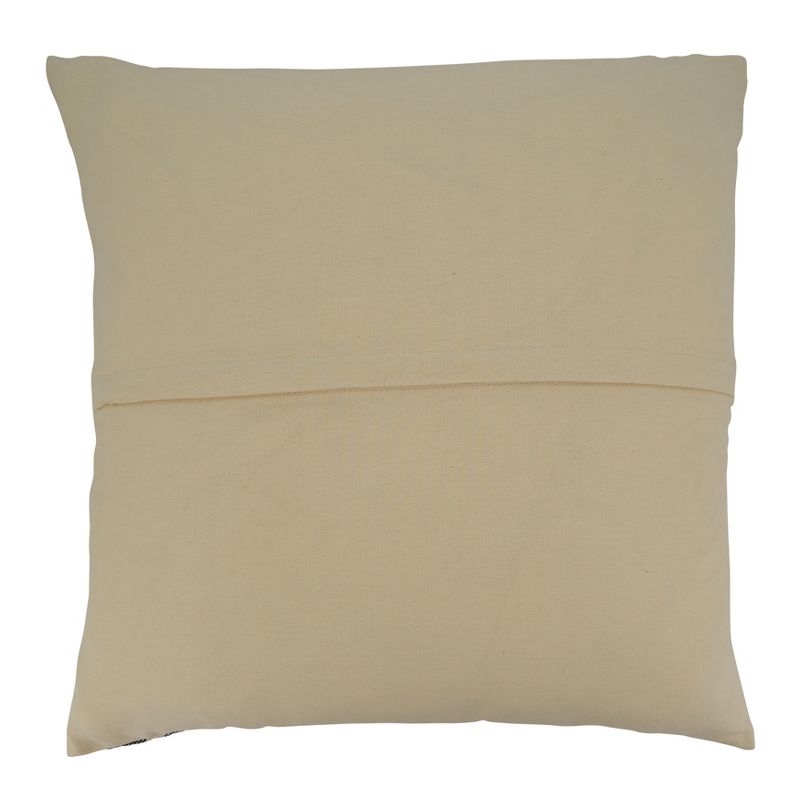 Saro Lifestyle Saro Lifestyle Cotton Pillow Cover With Striped Design, Natural, 20", 2 of 4