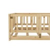NicBex Twin/Full Size Floor Bed,Montessori Floor Bed with Fence and Door,Wood Floor Bed for Kids,Girls,Boys,Wood Slats Support - 4 of 4