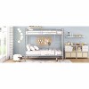Okak Full Over Full Bunk Bed with Ladder and Safety Guardrail Metal Loft Bunkbeds for Kids, Girls, Boys Easy Assemble Space-Saving, Silver - 3 of 4