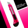 MotoProducts 600 Bulk 6" Box Cutters Neon Pink with Snap-Off Blades and Safety Locks - 4 of 4