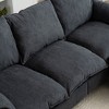 PAGED Convertible Sofa L-Shaped Sofa with Footstools and Storage Space, 3-Seater Sofa for Living Room - 3 of 4
