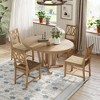 Nicbex Extendable Dining Table Set for 4 Wood Kitchen Table Set with 4 Chairs with Backrest for Living Room, Kitchen, Dining Room Restaurant - 2 of 4