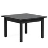 Resenkos Dining Table, Living Room Table,39.4'' Square Dining Table Kitchen Table with Solid Wood Legs for 4,Black - 4 of 4
