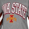NCAA Iowa State Cyclones Women's Long Sleeve Striped Gray T-Shirt - 3 of 3