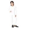 EVERYDAY KIDS Girls Thermal Underwear Set – Long Johns Base Layer for Cold Weather – Microfleece & Moisture-Wicking, White - 2 of 4