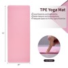 Yoga Mat, Exercise Yoga Mat with Non-Slip Design, 72" x 24" TPE Exercise Mat, Multi-Purpose Workout Mat for Women, Pilates Fitness and Floor Exercises - 3 of 4