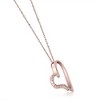 Pompeii3 1/10Ct Sideways Diamond Heart Pendant Necklace in White, Yellow, or Rose Gold - 2 of 3