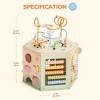 ROBOTIME Baby Activity Gyms, Baby Play Cube Toy with Educational Features, Wooden Activity Cube Toy for Kids' Gift, Yellow, 12.8"*12.8"*14.8" - 4 of 4