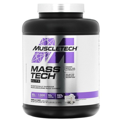 MuscleTech Mass-Tech™ Elite, Vanilla Cake, 6 lbs (2.72 kg)