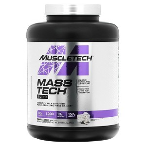 MuscleTech Mass-Tech™ Elite, Vanilla Cake, 6 lbs (2.72 kg) - 1 of 2
