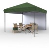 10x10 Pop Up Canopy Tent Outdoor Canopy Heavy Duty Commercial Instant Tent Shelter with 1 Removable Sidewall - 2 of 4