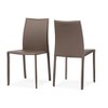 Set of 2 Rockford Modern & Contemporary Taupe Bonded Leather Upholstered Dining Chairs - Baxton Studio: No Assembly, Steel Frame - 2 of 4