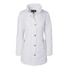 Sportoli Women Longer Length Plush Lined Quilted Winter Puffer Coat Zip-Off Faux Fur Trim Hood - 4 of 4