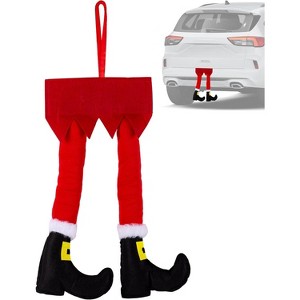 Zone Tech Hanging Santa Legs - Christmas Car Accessories, Christmas Decor for Vehicles and Fireplaces - 1 of 4