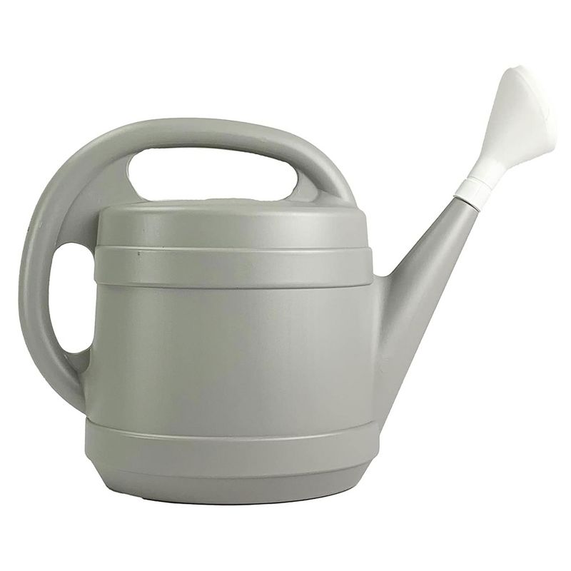 The HC Companies 2 Gallon Plant Watering Can with Large Mouth Feature and Ergonomic Design for Patio, Lawn, and Gardening Essentials, Gray, 1 of 7